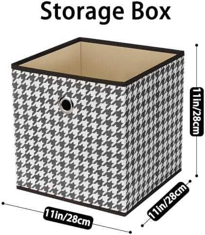 Foldable Storage Cubes Bins, 11 Inch Cloth Storage Cube Fabric Storage Box - Image 2