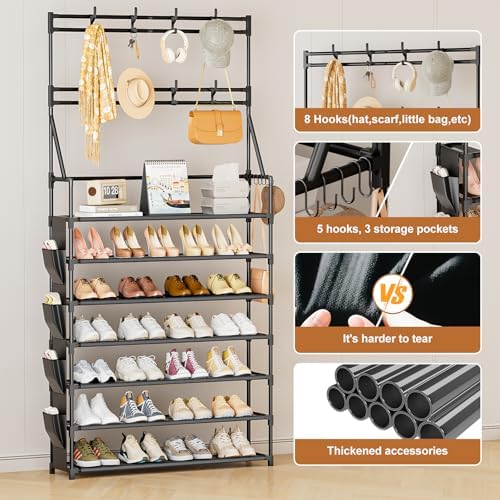 OYREL Shoe Rack 7 Tier Sturdy Shoe Racks Organizer - Image 5