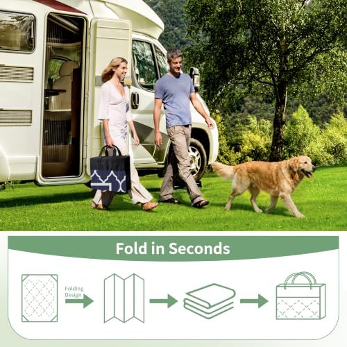 GENIMO Outdoor Rug, Waterproof Plastic Rugs 9'x18' - Image 6