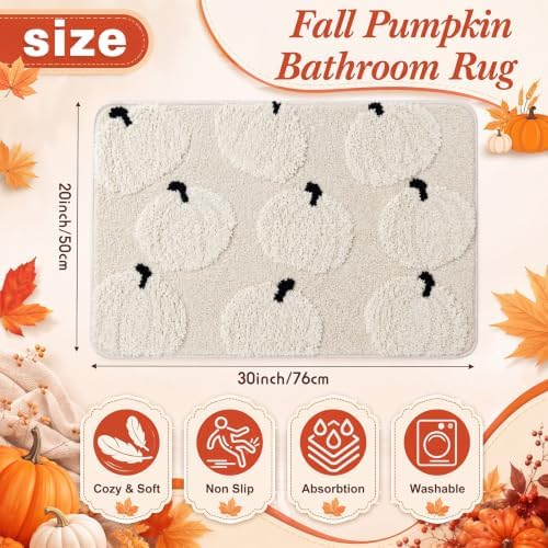 Capoda 1 Pcs Fall Bathroom Rug 20 x 30 Inch - Image 2
