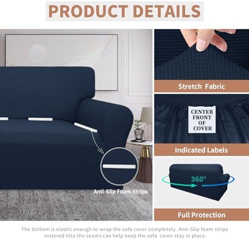 Easy-Going 100% Waterproof Couch Cover, 3 Cushion Oversized Sofa Cover - Image 4