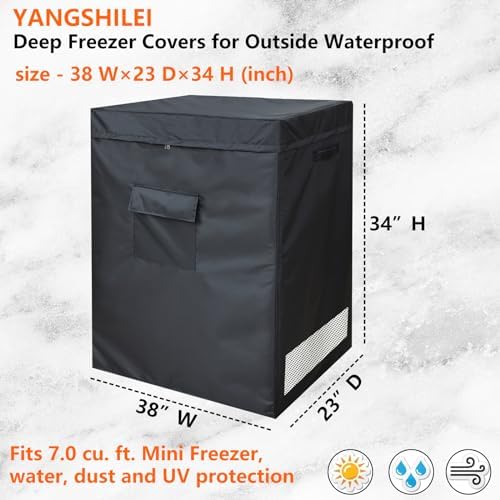 Chest Freezer Covers, 7.0 Cu Ft, 38W×23D×34H inch - Image 2
