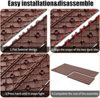 Interlocking Deck Tiles, Plastic Patio Flooring, 22 Pack, All-Weather Plastic - Image 4