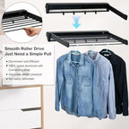 Wall Mounted Drying Rack, Aluminum Collapsible, 88 lbs Capacity, Foldable - Image 2