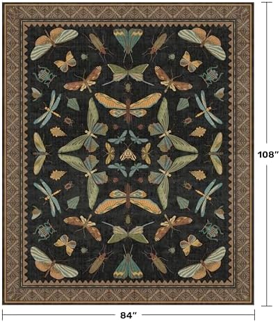 Black Washable 7x9 Large Area Rugs - Image 2