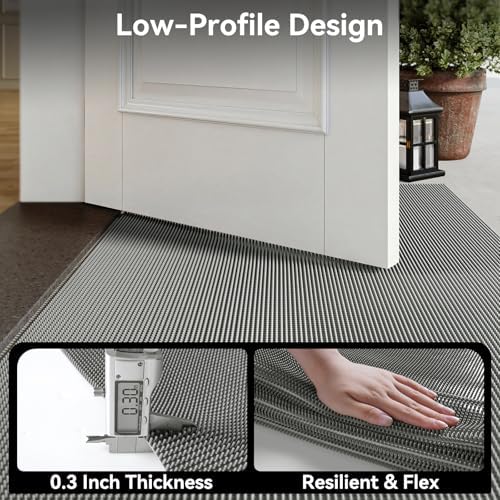 Welcome Door Mat Outside Non-Slip Durable Waterproof Grey 24"x35" - Image 6