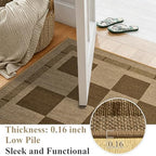Vasofe 2x6 Jute Checkered Rugs, Outdoor Runner, Runner Rug - Image 6