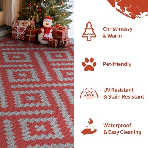 GENIMO Outdoor Rug, Waterproof Plastic Rugs - Image 5