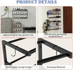 3 Pack Wall Mounted Shoe Rack, 3 Tier Hanging Shoe Rack Holds 36 Pairs - Image 7