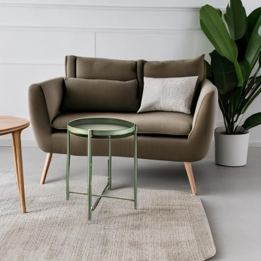 EKNITEY Small Side End Table: Metal Side Table - Image 6