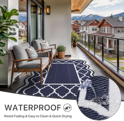 GENIMO Outdoor Rug, Waterproof Plastic Rugs - Image 6