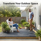 Interlocking Deck Tiles 44 Pack, Plastic Outdoor Deck Tiles - Image 3