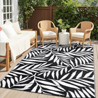 OLANLY Outdoor Rug 5x8 ft Waterproof Reversible Leaf Mat by OLANLY