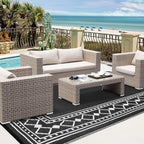 Waterproof Outdoor Rug 9x12, Reversible Plastic Straw Rug Waterproof Modern - Image 5