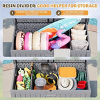 Flamaker 250 Gallon Resin Deck Box, XXL Waterproof Storage Box - Image 5