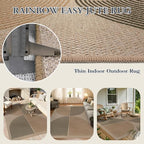 Lahome Modern Rainbow Easy Jute Rug, Washable 5x7 Area Rugs - Image 3