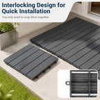 GIANTEX 36 PCS Plastic Interlocking Deck Tiles, Waterproof PP Floor Tiles - Image 4