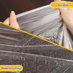 ZENOWICK 8 Pack Plastic Drop Cloth, 9x12 Ft Plastic Sheeting - Image 3