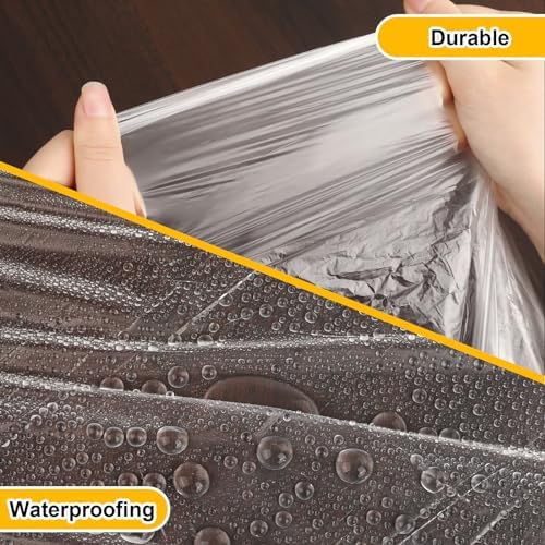 ZENOWICK 6 Pack Plastic Drop Cloth, 9x12 Ft Plastic Sheeting - Image 3