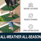 Colorxy Waterproof Front Doormat, Sturdy Natural Rubber Door Mat - Image 4