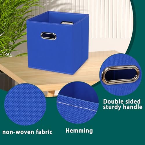 Black Foldable Storage Cubes Bins, Fabric Storage Box Cubes Organizer Baskets - Image 7