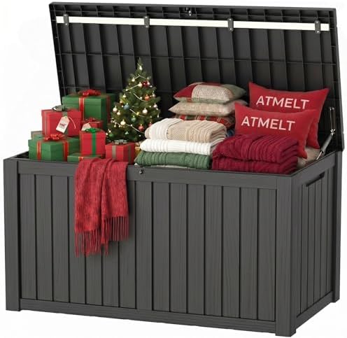 280 Gallon Outdoor Storage Box, Large Patio Deck Box, Tool Storage Bin by ATMELT
