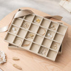 pickpiff Drawer Jewelry Organizer & Display Trays: 2pcs 24grid Velvet Stackable - Image 5
