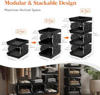 Lifewit 4 Tier Plastic Stackable Storage Baskets - Image 4