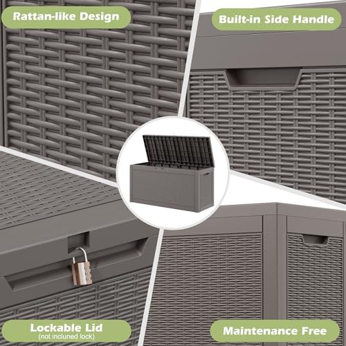 Outdoor Storage Box Waterproof, 75 Gallon Deck Box - Image 5