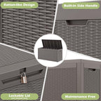 Outdoor Storage Box Waterproof, 75 Gallon Deck Box - Image 5