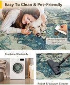 RELEANY Washable Area Rug, Round 7ft - Image 4