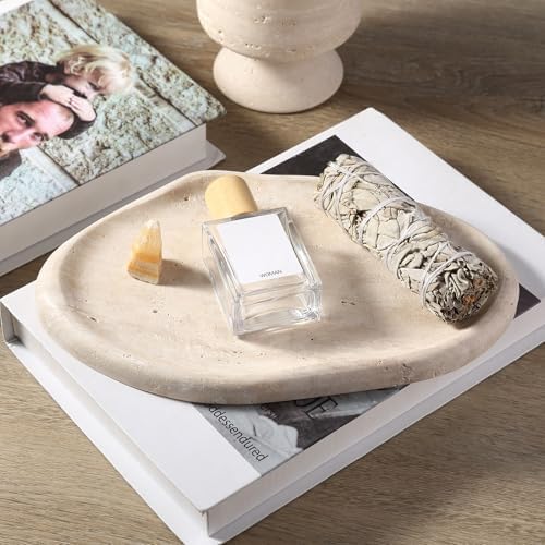 Koville Luxurious Natural Marble Vanity Tray, Cloud Shape Serving Stone Key Tray - Image 5