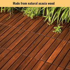 Interlocking Deck Tiles 30pcs 12"x12" Plastic Outdoor Floor Tiles - Image 2