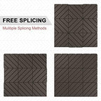 VANCASTLE Interlocking Deck Tiles 36 Pack Dark Coffee 12"x12" Patio Pavers - Image 7