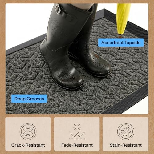 GORILLA GRIP WeatherMAX Door Mat, Indoor Outdoor Use - Image 6