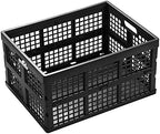 Eslite 34L Large Plastic Folding Storage Crates, Collapsible Crates - Image 2