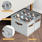 2 Pack Shoe Organizer for Closet, Foldable Shoe Storage - Image 5