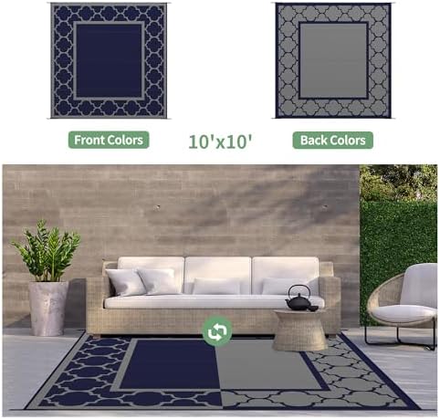 GENIMO Outdoor Rug, Waterproof Plastic Rugs - Image 5
