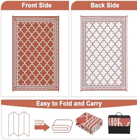 GlowSol Outdoor Rug 9x12 Waterproof Outdoor Plastic Straw Rug - Image 4