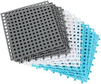 12 Pack 11.8" x 11.8" Interlocking Rubber Floor Tiles Soft PVC Non Slip by LISHINE