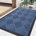 Smiry Front Door Mat Outside Entrance, Natural Rubber Doormat, 35x23 Inch by Smiry