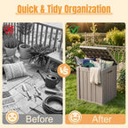 Outdoor Storage Box, 70 Gallon Waterproof Resin Patio Deck Box - Image 5