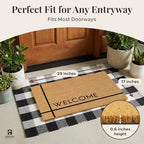 Coir Welcome Mat, Welcome Classic 7, 17x29 in - Image 2