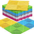 Barydat 72 Pcs 12x12 Garage Floor Tiles Interlocking Drainage by home