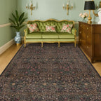 Dark Brown Washable 5x7 Area Rugs - Image 6