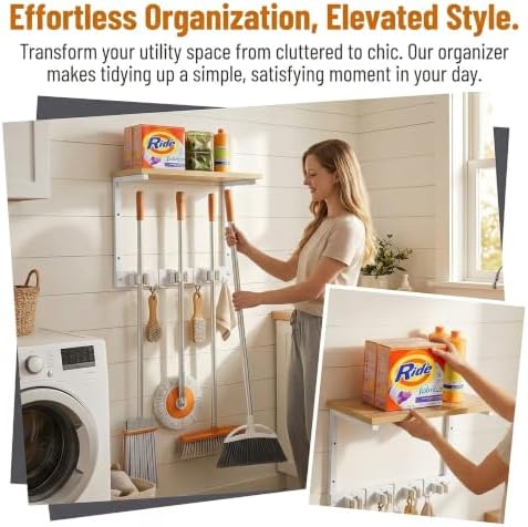 Upgraded Broom Holder Wall Mount - Image 2