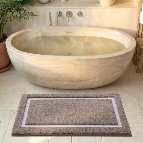 Color&Geometry Extra Soft Bathroom Rugs 30x20, Absorbent Microfiber Bath Rug - Image 2