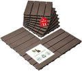 LIVING GREEN 11 PCS Interlocking Deck Tiles, All-Weather & Waterproof Composite by Unknown
