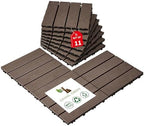 LIVING GREEN 11 PCS Interlocking Deck Tiles, All-Weather & Waterproof Composite by Unknown