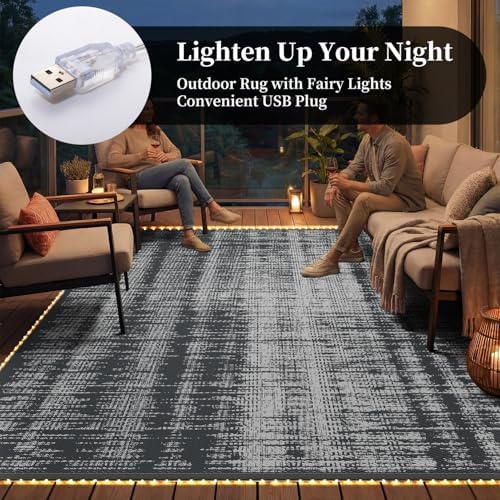 MontVoo Outdoor Rug Waterproof 8x10 ft - Image 2